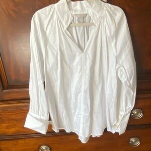 H&M Crisp White Oversized Blouse